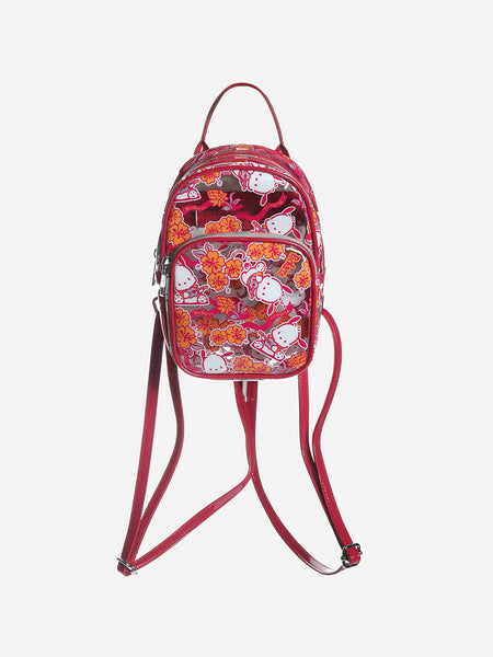 Psychedelic Floral Brocade Tiny Backpack 