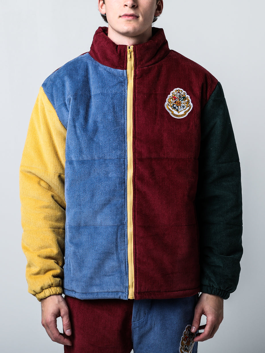 Hogwarts Colorblocked Corduroy Puffer Jacket