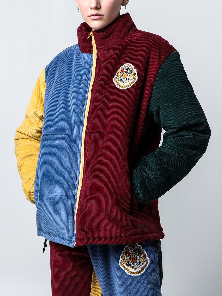 Hogwarts Colorblocked Corduroy Puffer Jacket