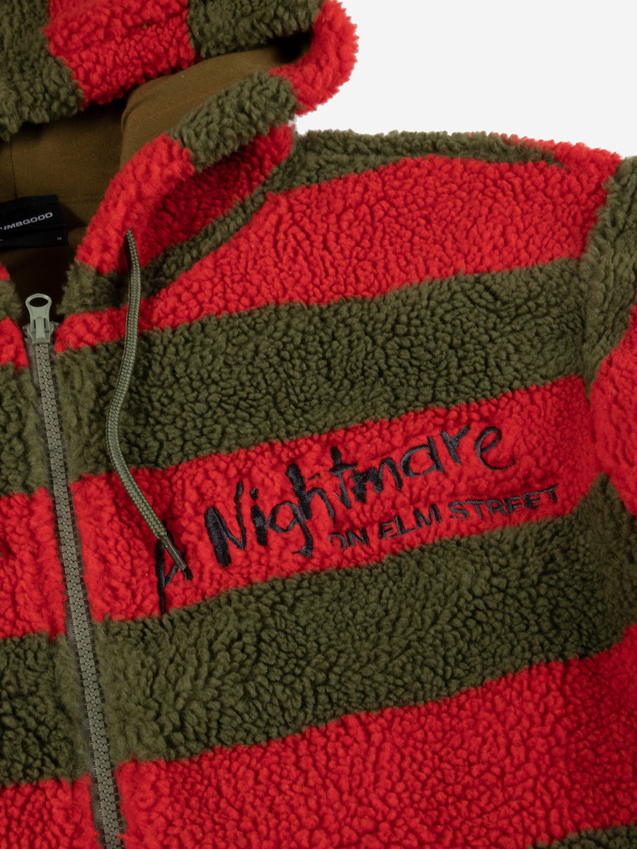 A Nightmare on Elm Street Logo Sherpa Zip Hoodie | Official Apparel ...