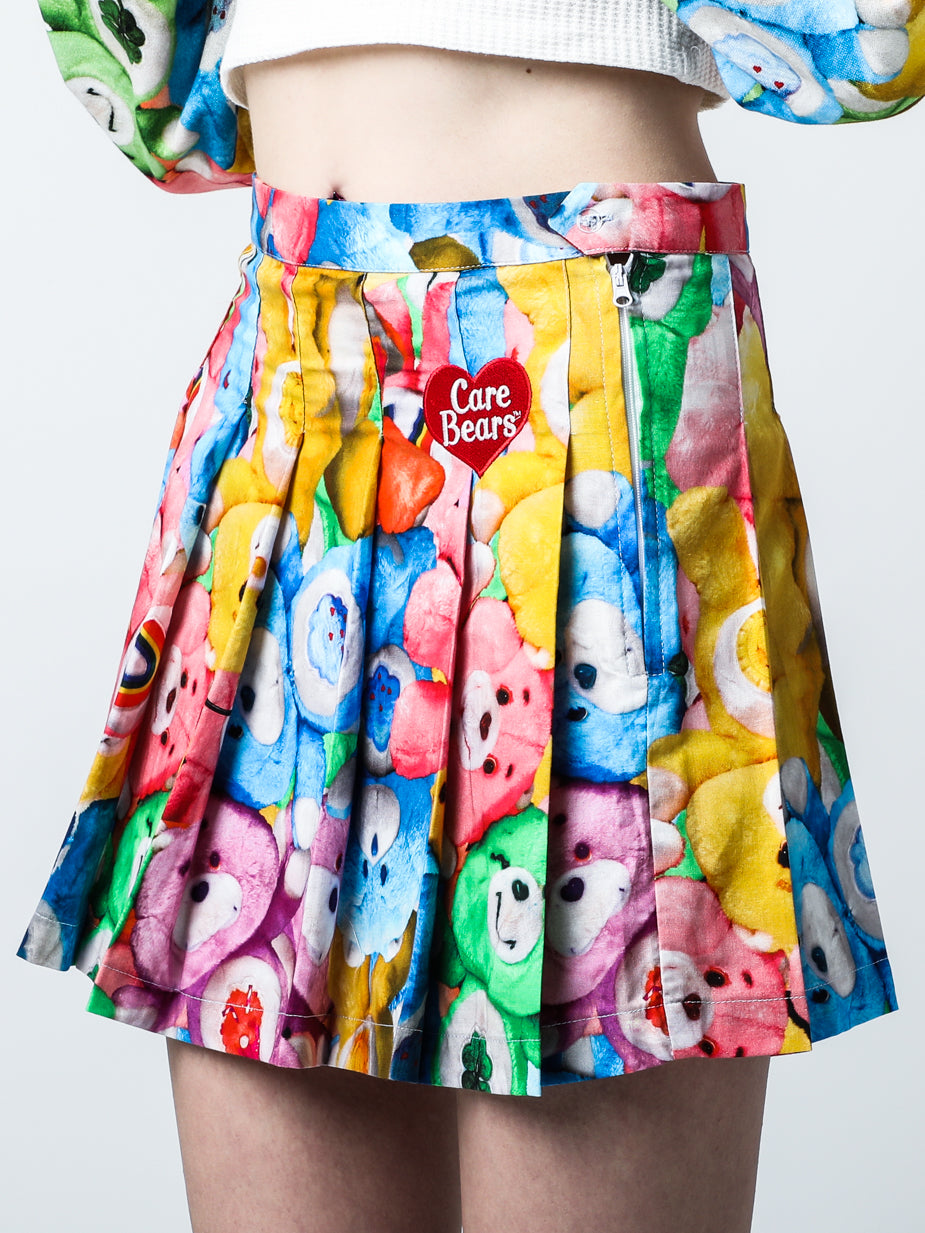All Over Print Pleated Skirt