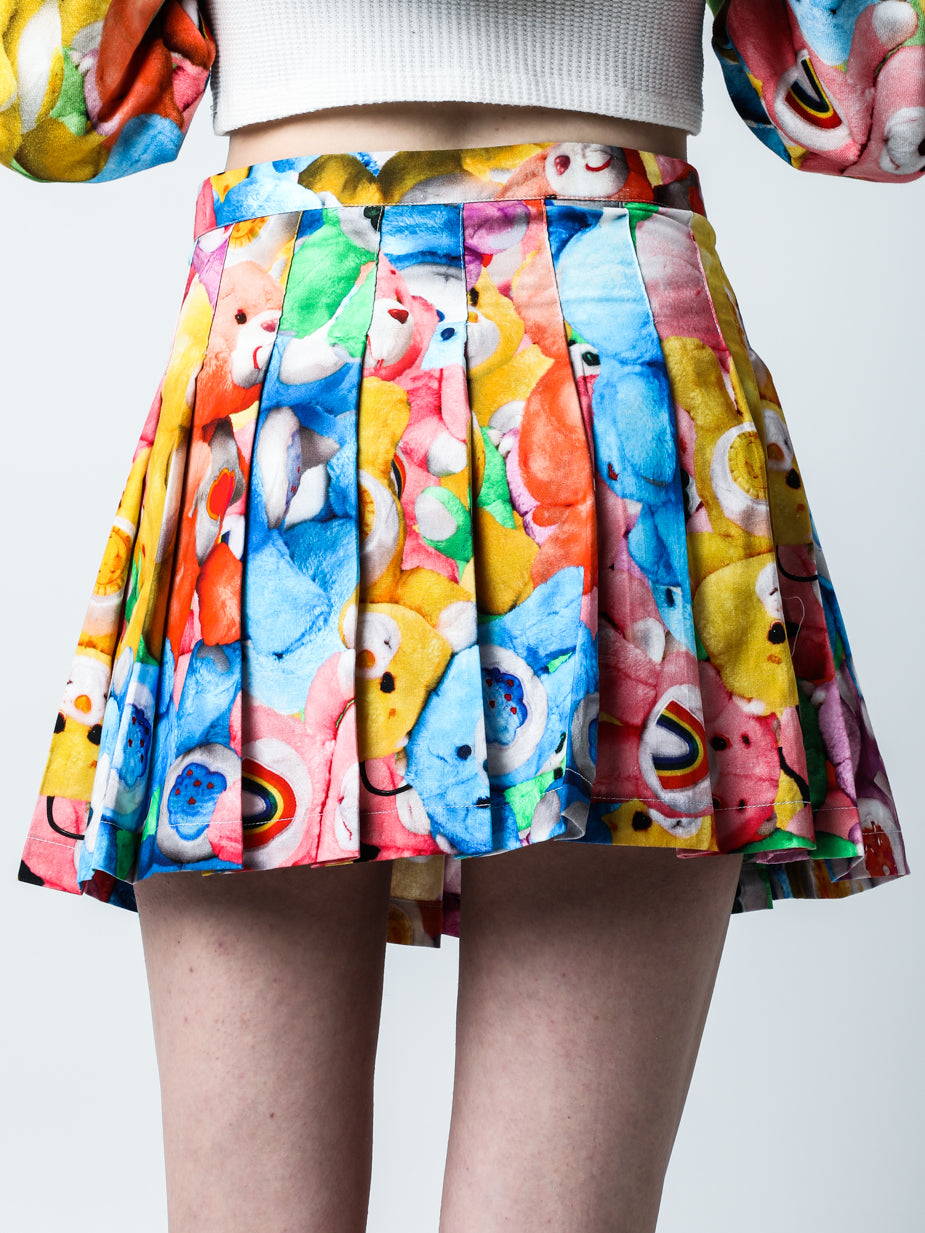 All Over Print Pleated Skirt