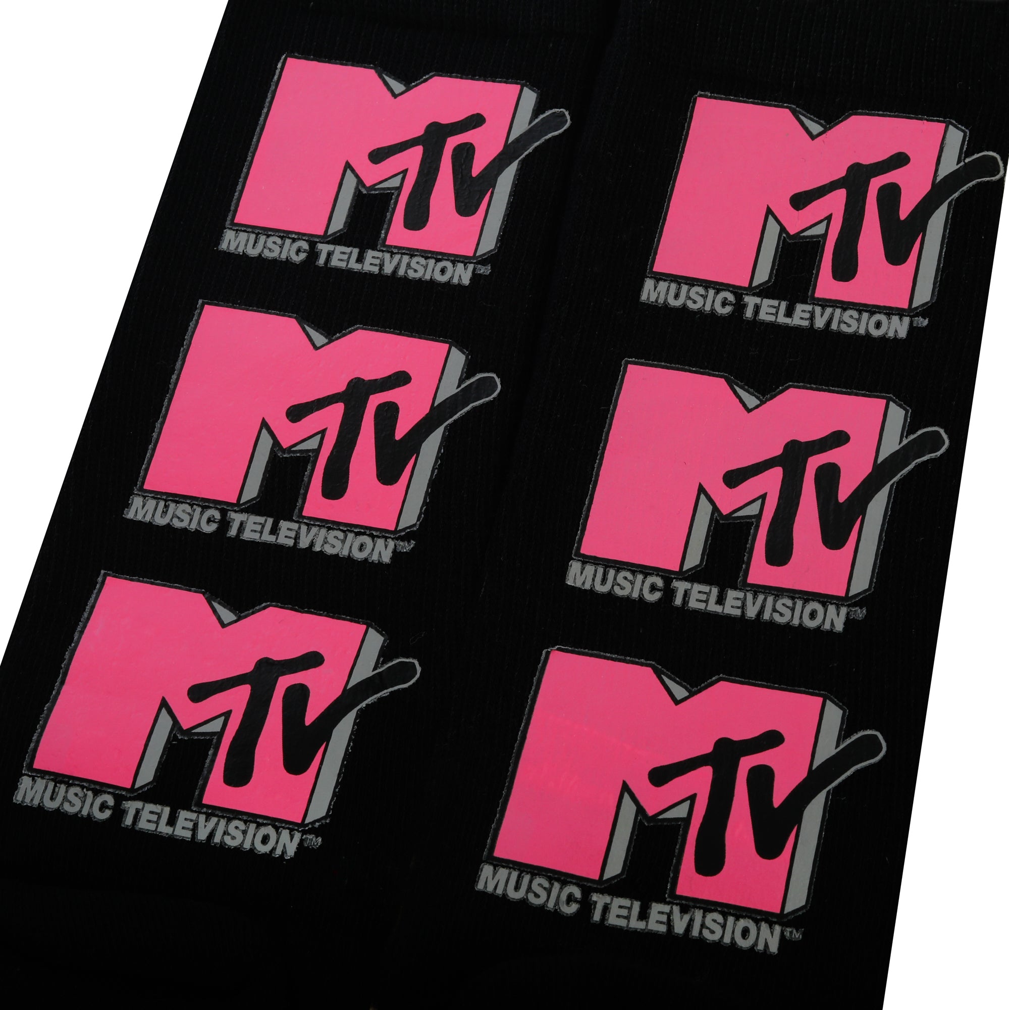 Pink Logo Black Socks