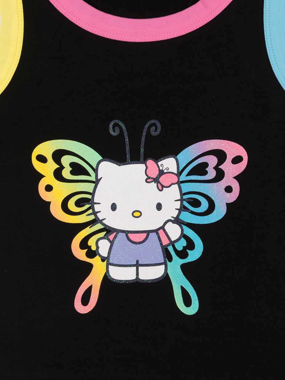 Sanrio Hello Kitty Butterfly Cropped Tank | Official Apparel