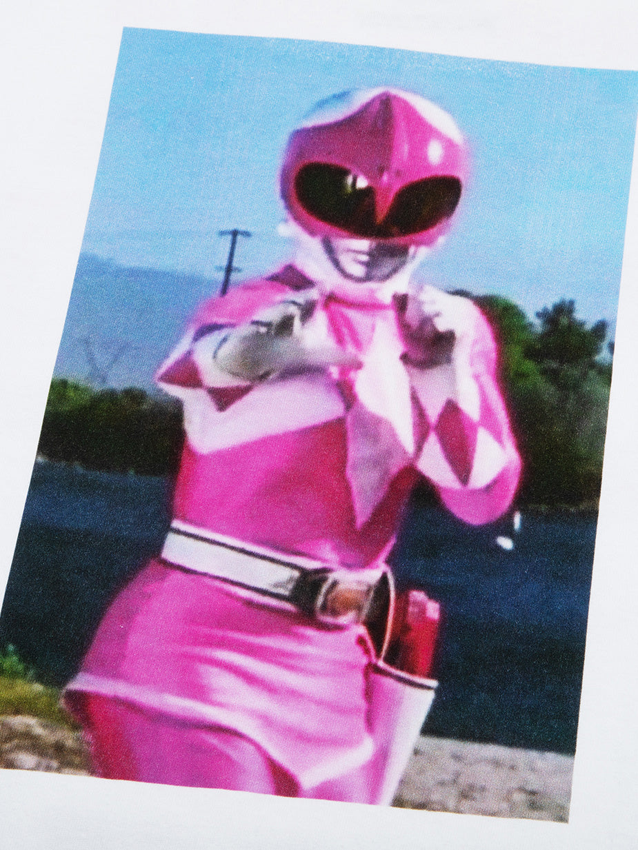 Pink Ranger White Tee