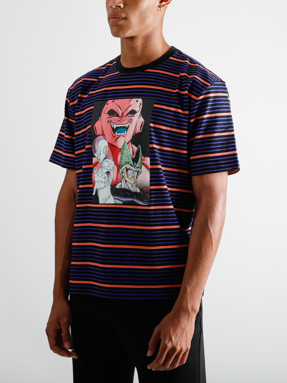 Kid Buu, Frieza and Cell Striped Tee