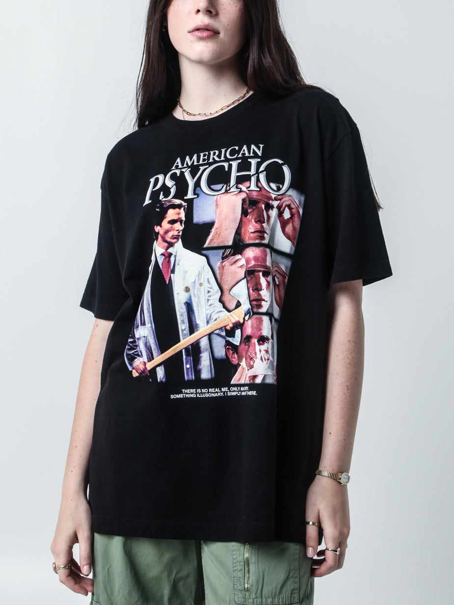 Patrick Bateman Collage Black Tee