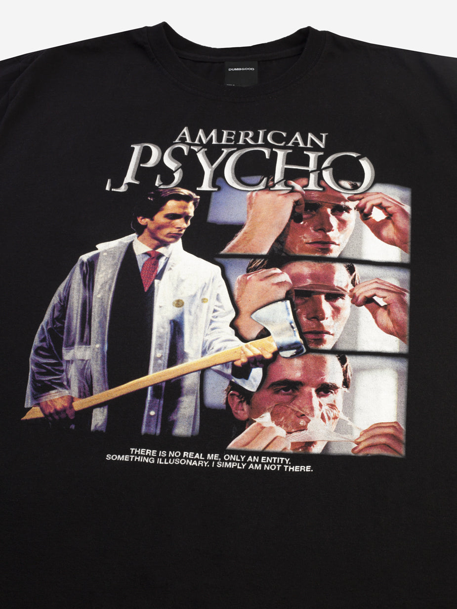 American Psycho Patrick Bateman Collage Black Tee | Official Apparel ...