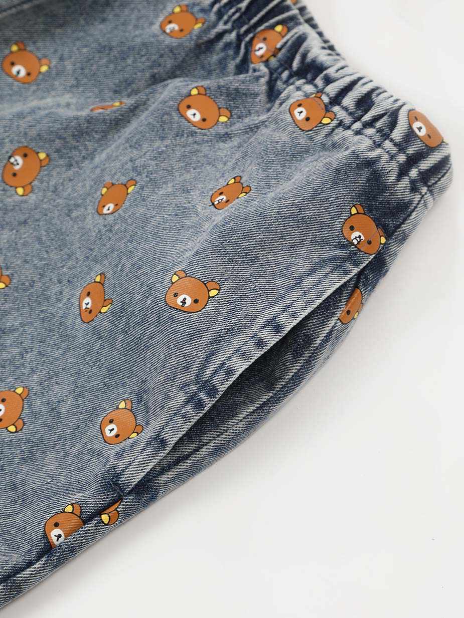 Rilakkuma Character Repeat Denim Easy Shorts – DUMBGOOD