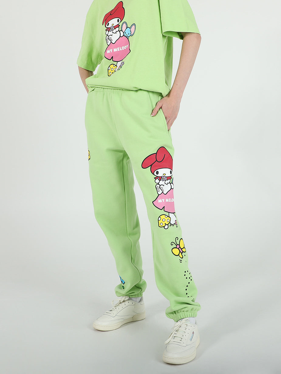 My Melody Garden Party Lime Sweatpants