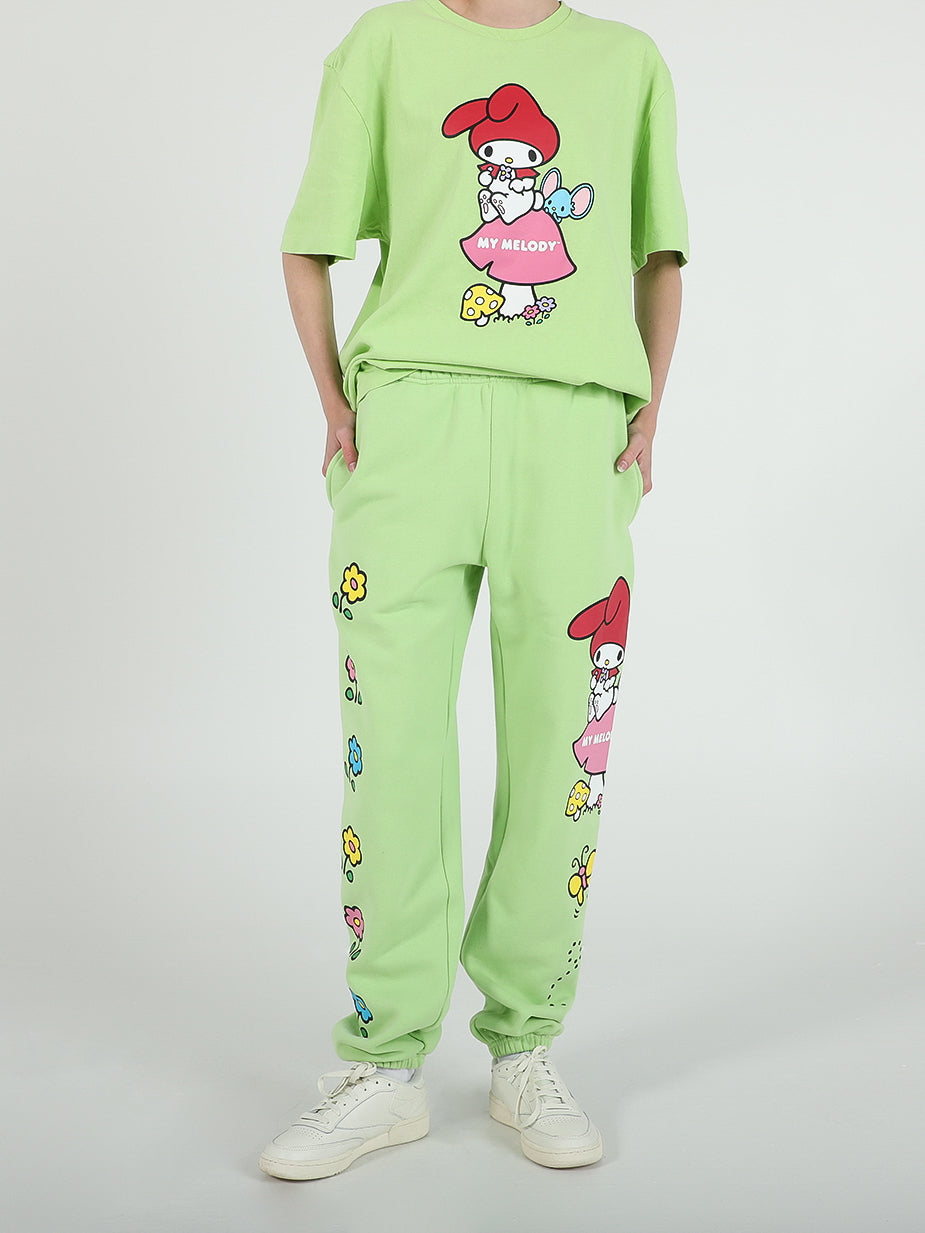 My Melody Garden Party Lime Sweatpants